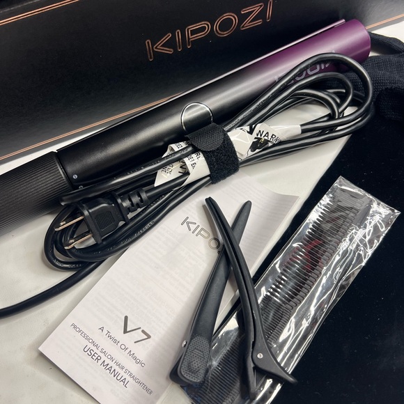 KIPOZI V7 Pro Hair Straightener Curler in Dual Voltage